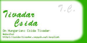 tivadar csida business card